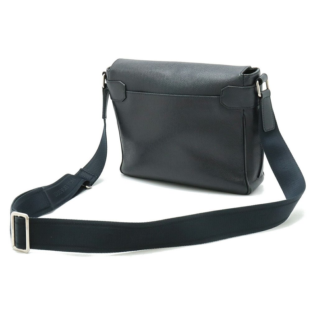LOUIS VUITTON Taiga Roman PM Shoulder Bag Leather Bol Dark Navy M32699 - Picture 3 of 10